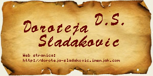 Doroteja Sladaković vizit kartica